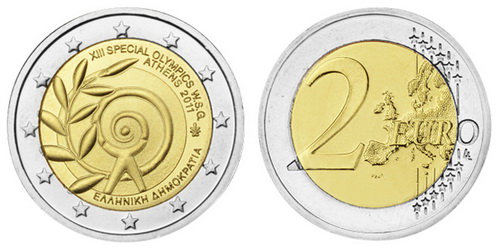 Греция, 2 евро 2011 год, Всемирные специальные игры в Афинах