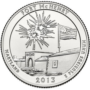 США, 25 центов 2013 год, Национальный монумент Форт МакГенри