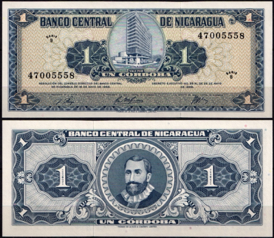 Никарагуа 1 кордоба 1968 (UNC Pick 115a)