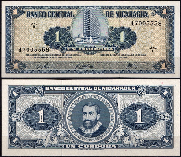 Никарагуа 1 кордоба 1968 (UNC Pick 115a)