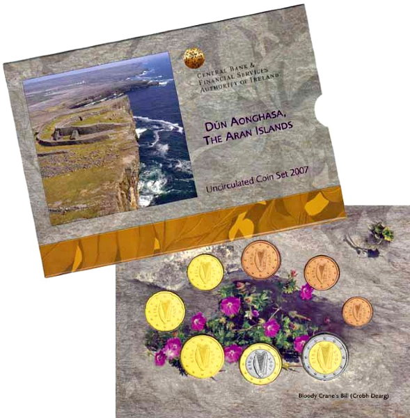 Ирландия, Набор монет 2007 года (буклет)