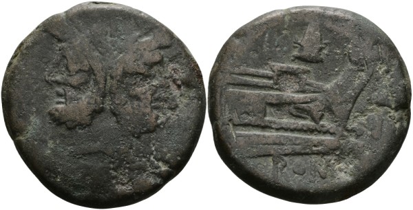 Римская Республика асс 206 - 195 гг. до н.э.