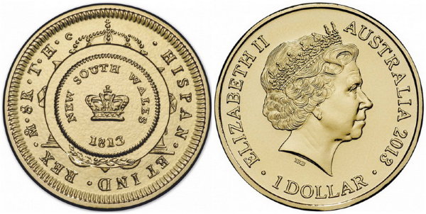 Австралия, 1 доллар 2013 год, 200 лет доллару Южного Уэльса