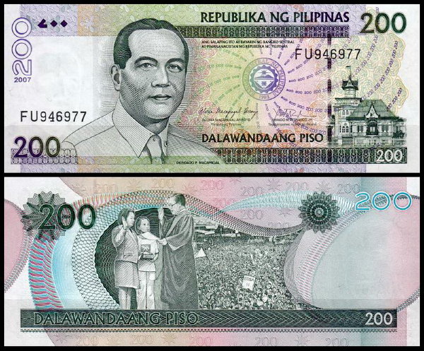 Филиппины 200 песо 2002-2010 (UNC Pick 195)