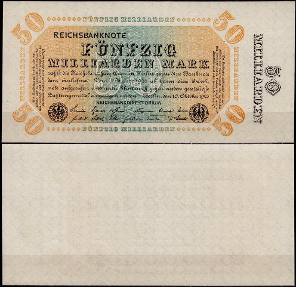 Германия 50.000.000.000 марок 1923 UNC P.119