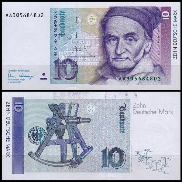ФРГ 10 марок 1989 (UNC Pick 38a)