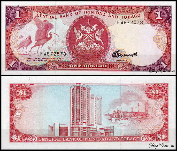 Тринидад и Тобаго 1 доллар 1985 (UNC Pick 36c) Подпись 6