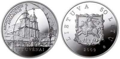 Литва, 50 лит 2009 год, Архитектурный ансамбль в Титувенае, ПРУФ
