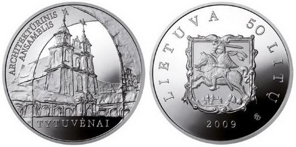 Литва, 50 лит 2009 год, Архитектурный ансамбль в Титувенае, ПРУФ