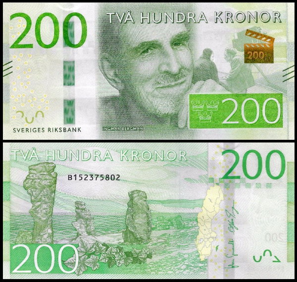 Швеция 200 крон 2015 (UNC Pick 72)