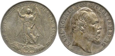 Вюртемберг 1 талер 1871 победа в Франко-Прусской войне (1870-1871)