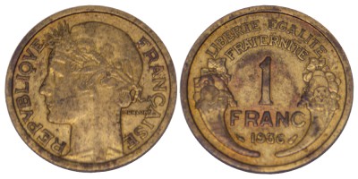 Франция, 1 франк 1936 год