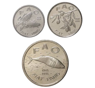 Хорватия, набор из 3 монет 1995 год - ФАО