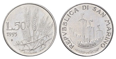 Сан Марино, 50 лир 1993 год