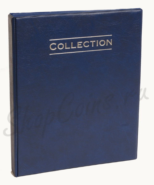 Папка для монет OPTIMA COLLECTION, Без листов, синяя купить в Shopcoins.ru