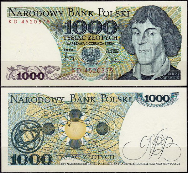 Польша 1000 злотых 1982 (UNC Pick 146c)