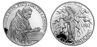 Ватикан, 5 евро 2007 год, 40-й Международный день мира, ПРУФ