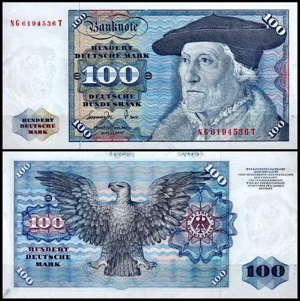ФРГ 100 марок 1977 (UNC Pick 34b)