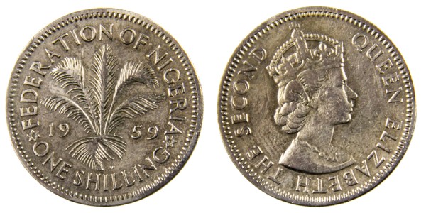 Нигерия 1 шиллинг 1959 год