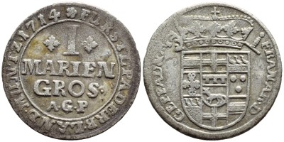 Падерборн 1 мариенгрош 1714