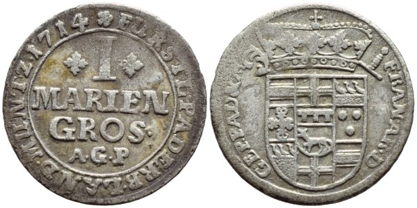 Падерборн 1 мариенгрош 1714
