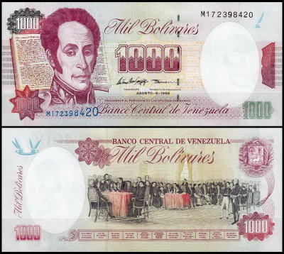 Венесуэла 1000 боливар 1994-1998 (UNC Pick 76)