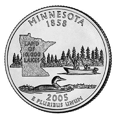 США, 25 центов 2005 год, Minnesota