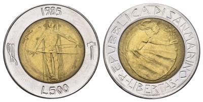 Сан Марино, 500 лир 1985 год