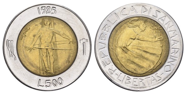 Сан Марино, 500 лир 1985 год