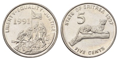 Эритрея, 5 центов 1991 год