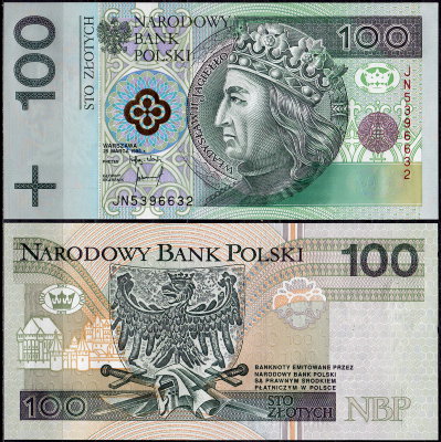 Польша 100 злотых 1994 (UNC Pick 176)