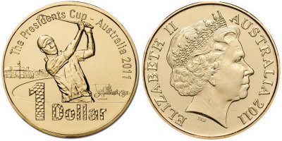 Австралия, 1 доллар 2011 год, Кубок президента по гольфу