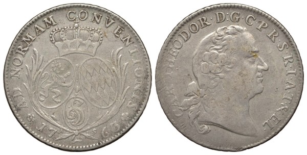 Пфальц, Зульцбах 1 талер 1763 Карл Теодор (1743-1799)