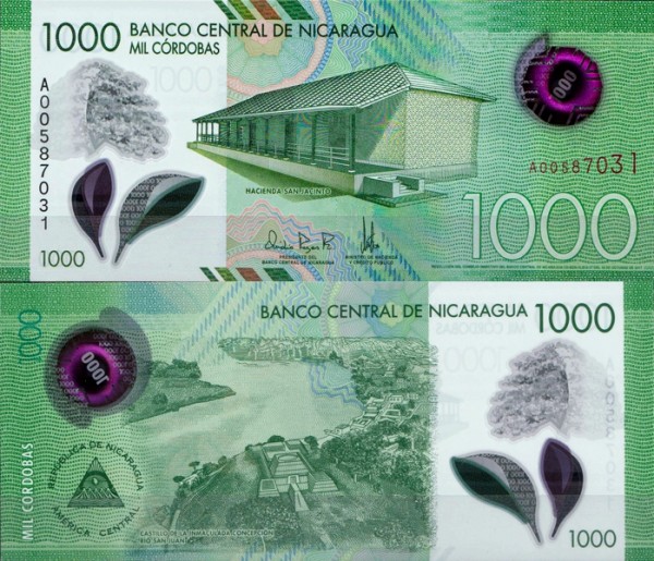 Никарагуа 1000 кордоба 2014-2020 (UNC Pick 215)
