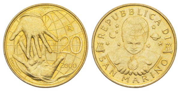 Сан Марино, 20 лир 2000 год