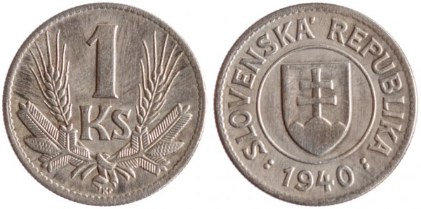 Словакия, 1 крона 1940 год, XF