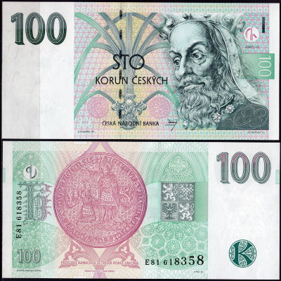 Чехия 100 крон 1997 (UNC Pick 18)