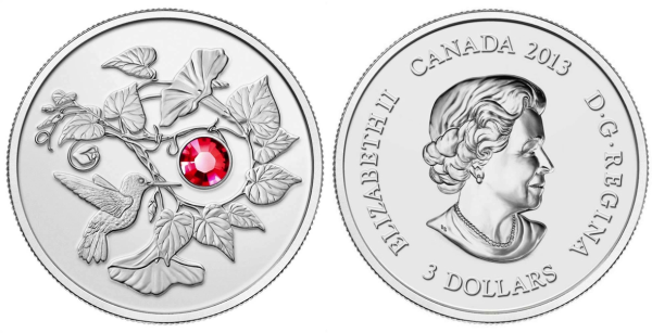 Канада, 3 доллара 2013 год, Колибри