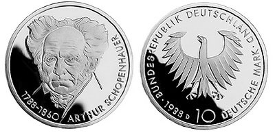 Германия, 10 марок 1988 год, Артур Шопенгауэр, ПРУФ