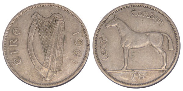 Ирландия, 1/2  кроны 1961 год