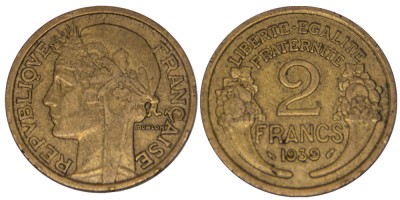 Франция, 2 франка 1939 год