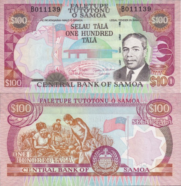Самоа 100 тала 2006 (UNC Pick 37)