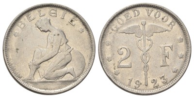 Бельгия, 2 франка 1923 год