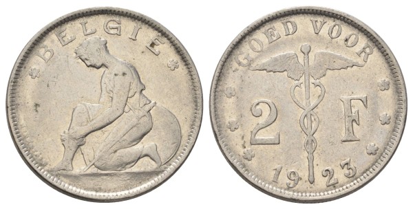 Бельгия, 2 франка 1923 год
