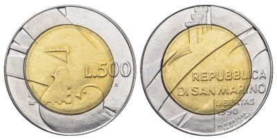 Сан Марино, 500 лир 1990 год