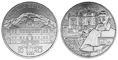 Австрия, 10 евро 2004 год, Замок Хельбрунн