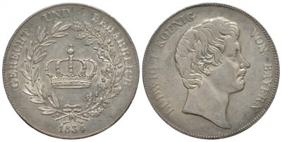 Бавария 1 талер 1834 (конвенцталер)