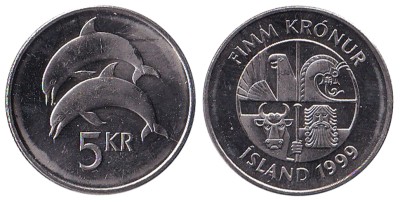 Исландия, 5 крон 1999 год