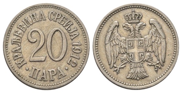 Сербия, 20 пара 1912 год