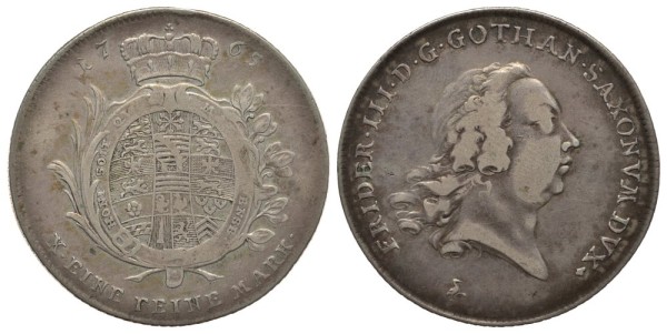 Саксен-Гота-Альтенбург 1 талер 1765 Фридрих III (1732-1772)